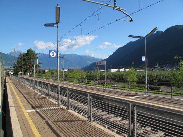 Bahnhof Gargazon, 267 m (2. Juli)