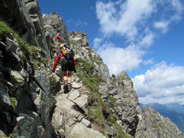 Ifinger-Klettersteig: Christoph und Gudrun (2. Juli)