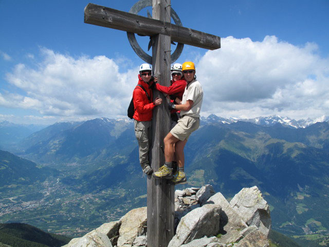 Christoph, Gudrun und ich am Großen Ifinger, 2.581 m (2. Juli)