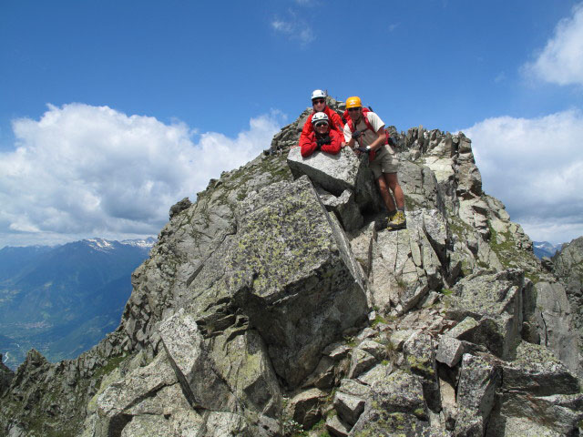 Christoph, Gudrun und ich am Kleinen Ifinger, 2.552 m (2. Juli)