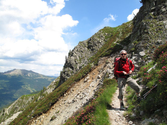 Christoph auf Weg 4 zwischen Anteranalpe und Anteranalm (2. Juli)