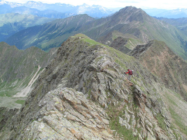 Christoph auf Weg 2 zwischen Alplerspitz und Hühnerspielalm (3. Juli)