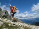 Gudrun auf Weg 19 zwischen Kuhleitenhütte und Ifinger-Klettersteig (2. Juli)