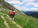 Gudrun und Christoph auf Weg 4 zwischen Missensteiner Joch und Kratzberger See (2. Juli)