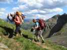 Gudrun und Christoph auf Weg 4 zwischen Anteranalm und Hirzer (2. Juli)