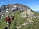 Christoph und Gudrun auf Weg 2B zwischen Grünangerjoch und Pfandlspitz (3. Juli)