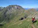 Gudrun auf Weg 2B zwischen Grubenjoch und Alplerspitz (3. Juli)