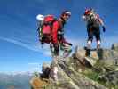 Christoph und Gudrun auf Weg 2B zwischen Grubenjoch und Alplerspitz (3. Juli)