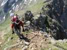 Christoph auf Weg 2B zwischen Grubenjoch und Alplerspitz (3. Juli)