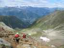 Gudrun und Christoph auf Weg 2 zwischen Alplerspitz und Hühnerspielalm (3. Juli)