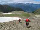 Christoph und Gudrun auf Weg 2 zwischen Alplerspitz und Hühnerspielalm (3. Juli)