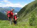 Christoph und Gudrun auf Weg 2 zwischen Alplerspitz und Hühnerspielalm (3. Juli)