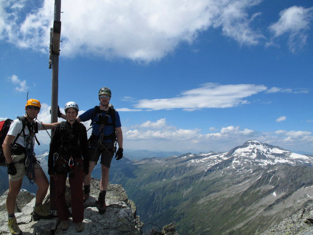 Ich, Manuela und Norbert am Säuleck, 3.086 m (9. Juli)