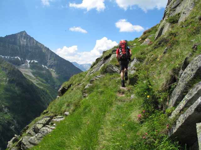 Norbert am Celler Weg zwischen Celler Hütte und Törlkopf (10. Juli)