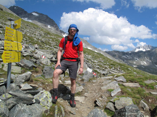 Norbert am Goslarer Weg bei der Abzweigung von Weg 520 (10. Juli)