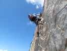 Säuleck-Klettersteig: Norbert in der zweiten Wand (9. Juli)