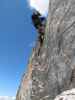 Säuleck-Klettersteig: Norbert in der zweiten Wand (9. Juli)