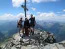 Ich, Manuela und Norbert am Säuleck, 3.086 m (9. Juli)