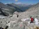 Norbert bei der Bergrettungshütte, 2.590 m (10. Juli)