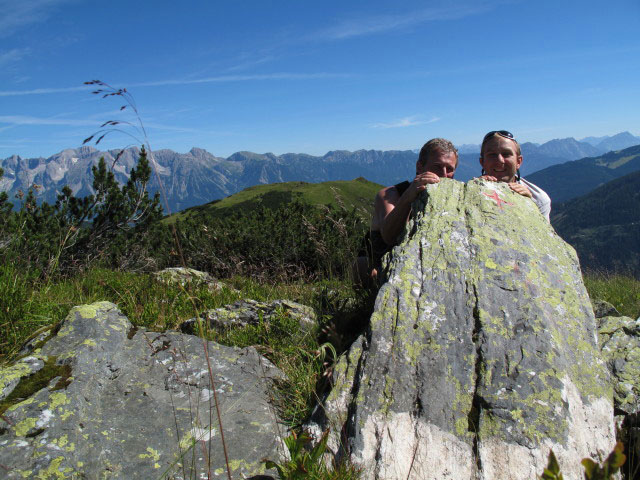 Erich und ich am Schneider, 2.009 m