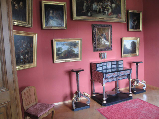 Rotes Kabinett im Schloss Rohrau