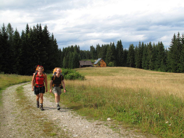 Gudrun und Christoph auf der Roßalm, 1.084 m (30. Juli)