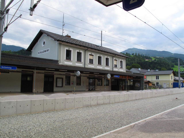 Bahnhof Schladming, 739 m (17. Juli)