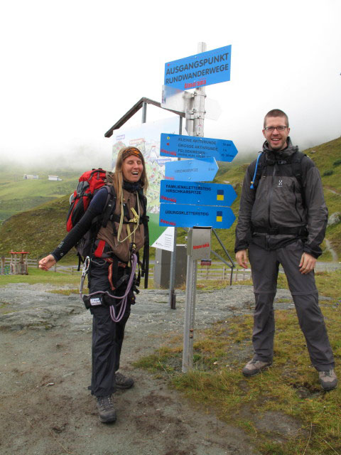 Sonja und Norbert bei der Bergstation der Schlossalmbahn (13. Aug.)