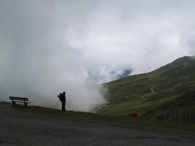 Sonja bei der Bergstation der Schlossalmbahn (13. Aug.)
