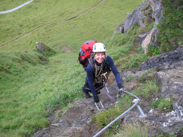 Übungsklettersteig Kleine Scharte: Sonja (13. Aug.)