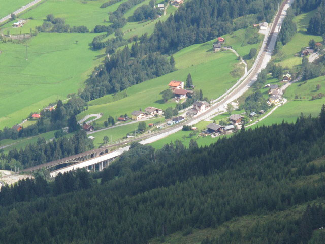 Bahnhof Angertal von der Hirschkarspitze aus (13. Aug.)