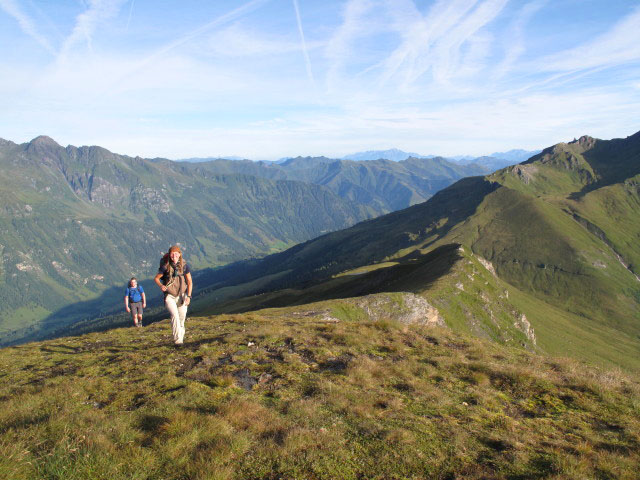 Norbert und Sonja zwischen Stanzscharte und Kalkbretterkopf (14. Aug.)