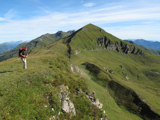 Sonja zwischen Kalkbretterkopf und Gasteiner Höhe (14. Aug.)