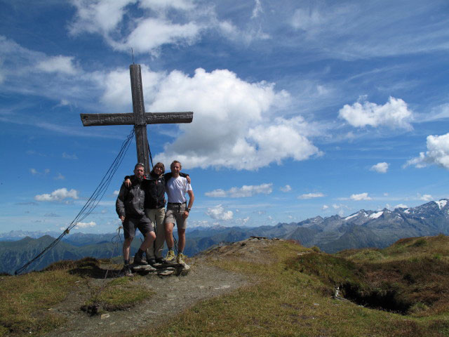 Norbert, Sonja und ich am Silberpfennig, 2.600 m (14. Aug.)