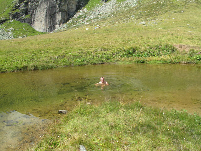 Ich im Oberen Bockhartsee, 2.076 m (14. Aug.)