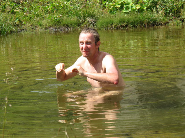 Ich im Oberen Bockhartsee, 2.076 m (14. Aug.)