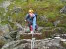 Familienklettersteig Hirschkarspitze: Erich in der leichten Einstiegsvariante (13. Aug.)