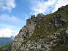 Familienklettersteig Hirschkarspitze: Erich am Flying Fox (13. Aug.)