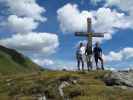 Ich, Sonja und Norbert auf der Bockhartscharte, 2.226 m (14. Aug.)