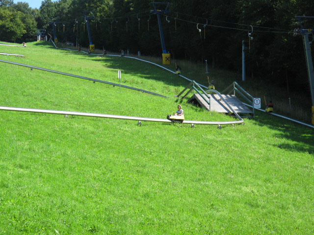 Mama auf der Sommerrodelbahn