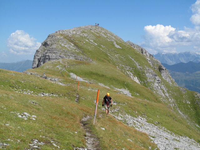 Braunwald-Klettersteig: Axel im roten Rundgang