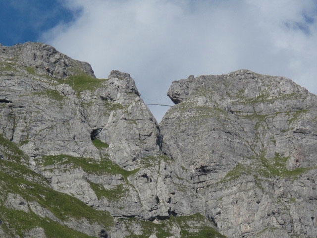 Charlotte Bridge des Braunwald-Klettersteigs von Tünis aus
