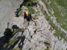 Braunwald-Klettersteig: Axel im Einstieg in den blauen Rundgang