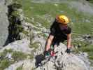 Braunwald-Klettersteig: Axel im blauen Rundgang