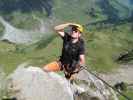 Braunwald-Klettersteig: Andreas im blauen Rundgang