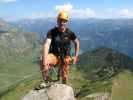 Braunwald-Klettersteig: Andreas im blauen Rundgang