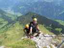 Braunwald-Klettersteig: Andreas und Axel am Leiteregg