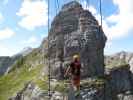 Braunwald-Klettersteig: Andreas auf der Charlotte Bridge im roten Rundgang