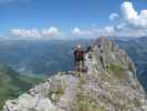 Braunwald-Klettersteig: Axel im roten Rundgang