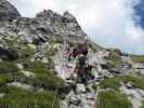 Braunwald-Klettersteig: Axel im roten Rundgang